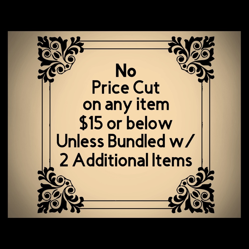 No Price Cut $15 or Below